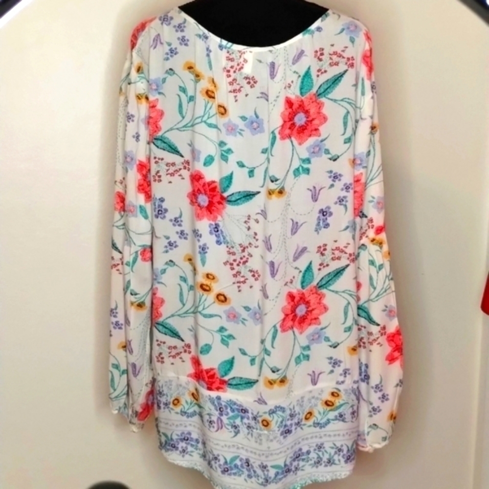 Old Navy 100% rayon line sleeve v neck top Sz XL Soft soft garment - Picture 7 of 11